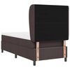 vidaXL Lit &agrave; ressorts avec matelas Marron fonc&eacute; 90 x 190 cm tissu
