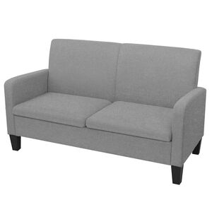 vidaXL Canap&eacute; &agrave; 2 places 135 x 65 x 76 cm Gris clair