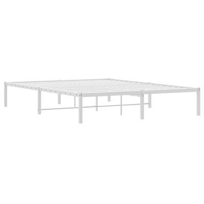 vidaXL Cadre de lit métal sans matelas blanc 150x200 cm