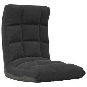 vidaXL Chaise pliable de sol Noir Tissu