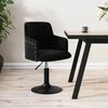 vidaXL Chaise pivotante de salle &agrave; manger Noir Velours