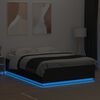 vidaXL Cadre de lit avec LED sans matelas noir 120x200 cm