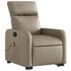 vidaXL Fauteuil inclinable de massage Cappuccino Similicuir