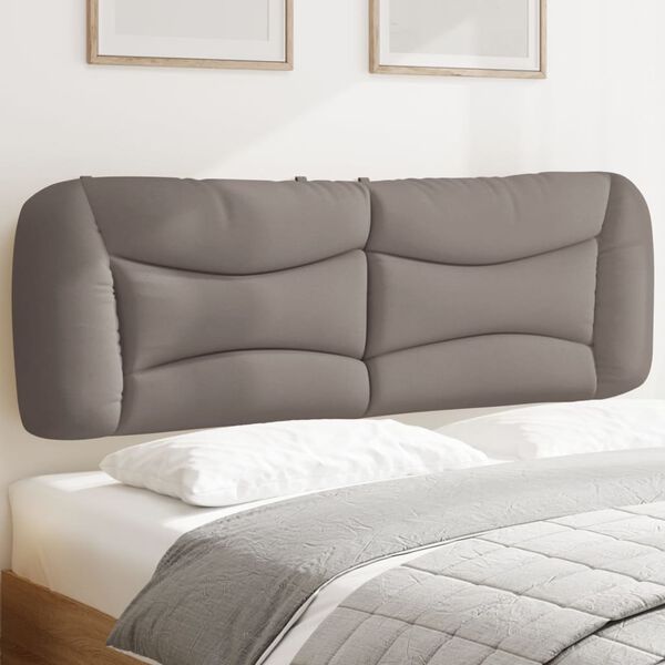 vidaXL Coussin de t&ecirc;te de lit Hvar taupe 160 cm tissu