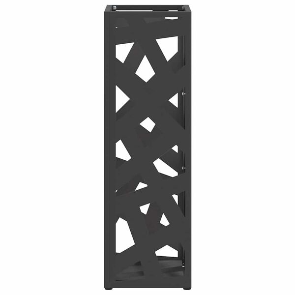 vidaXL Porte-parapluie Noir 15,5 x 15,5 x 49 cm Métal