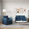 vidaXL Ensemble de Canap&eacute;s 2 pcs Bleu 196 x 82 x 85 cm tissu