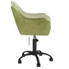 vidaXL Chaise pivotante de salle &agrave; manger Vert clair Velours