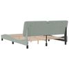 vidaXL Cadre de lit avec LED sans matelas gris clair 160x200cm velours