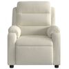 vidaXL Fauteuil de massage inclinable cr&egrave;me velours