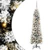 vidaXL Sapin de No&euml;l artificiel Blanc 150 cm PVC, m&eacute;tal et plastique