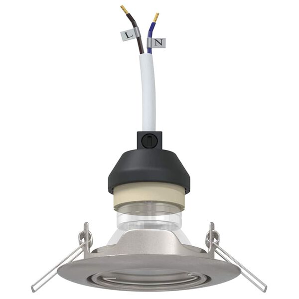 vidaXL Projecteur 6 pcs Argent&eacute; 9 x 9 x 2,5 cm M&eacute;tal