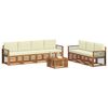vidaXL Ensembles de canap&eacute;s avec coussin 8 pcs Naturel et Cr&egrave;me