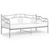 vidaXL Cadre de canap&eacute;-lit sans matelas gris m&eacute;tal 90x200 cm