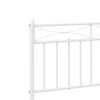 vidaXL Cadre de lit m&eacute;tal sans matelas avec pied de lit blanc 90x190cm