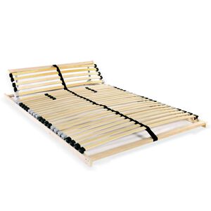 vidaXL Sommier &agrave; lattes sans matelas avec 28 lattes 7 zones 120x200 cm
