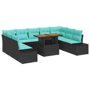 vidaXL Ensemble de canap&eacute; de jardin 10 pc 9-Nombre de places