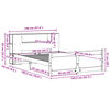 vidaXL Lit biblioth&egrave;que sans matelas 140x190 cm bois de pin massif