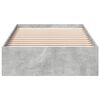 vidaXL Cadre de lit avec tiroirs sans matelas gris b&eacute;ton 100x200 cm