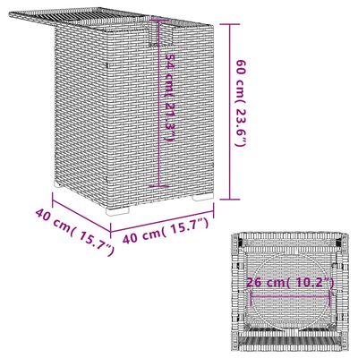 vidaXL Table de couverture de bouteille de propane beige 40x40x60 cm