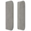 vidaXL T&ecirc;te de lit avec oreilles Gris clair 93x16x78/88 cm Velours