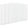 vidaXL Paniers &agrave; gabions arqu&eacute;s 2 pcs 400x30x220/240 cm Fer galvanis&eacute;