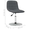 vidaXL Tabouret de bar Gris fonc&eacute; Tissu