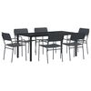 vidaXL Ensemble de meubles d'ext&eacute;rieur 7 pc Anthracite Acier