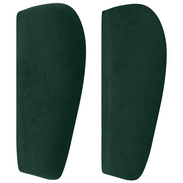 vidaXL T&ecirc;te de lit avec oreilles Vert fonc&eacute; 83x23x78/88 cm Velours