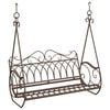 vidaXL Banc Balan&ccedil;oire Acier 112 x 60 x 126,5 cm Marron ancien