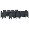 vidaXL Ensemble de salle &agrave; manger pour jardin 11 pc Anthracite