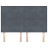 vidaXL T&ecirc;te de lit LED avec des lumi&egrave;res &agrave; LED Gris 160 cm Polyester