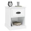 vidaXL Table de chevet blanc brillant 39x39x47,5 cm Bois d&rsquo;ing&eacute;nierie