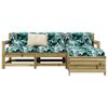 vidaXL Salon de jardin 4 pcs bois de pin impr&eacute;gn&eacute;