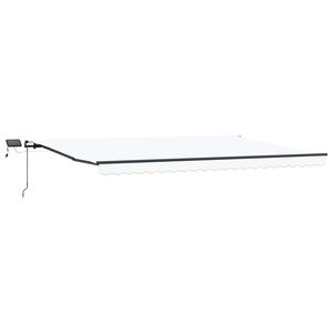 vidaXL Auvent r&eacute;tractable Blanc 500 &times; 300 cm Tissu et Aluminium