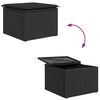 vidaXL Ensemble de canap&eacute; de jardin 7 pcs Noir Poly rotin