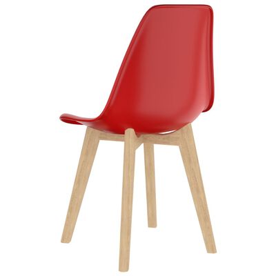 vidaXL Chaises à manger lot de 2 rouge plastique