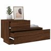vidaXL Table de chevet avec lumi&egrave;res LED ch&ecirc;ne marron 70x36x40,5 cm