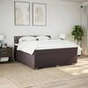 vidaXL Sommier &agrave; lattes de lit avec matelas Marron fonc&eacute; 180x200 cm