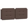 vidaXL Coussin de t&ecirc;te de lit Zadar marron 120 cm similicuir