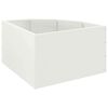 vidaXL Jardini&egrave;re d'Angle Blanc 60 x 60 x 35 cm Acier