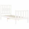 vidaXL Cadre de lit sans matelas blanc bois de pin massif
