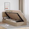 vidaXL Lit avec rangement et LED avec matelas Cappuccino 90 x 190 cm