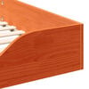 vidaXL Cadre de lit Brun cire 90 x 220 cm Pin massif
