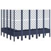 vidaXL Jardini&egrave;re avec treillis bleu gris 200x160x142 cm PP