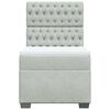 vidaXL Sommier &agrave; lattes de lit et matelas Gris clair 90x200 cm Velours