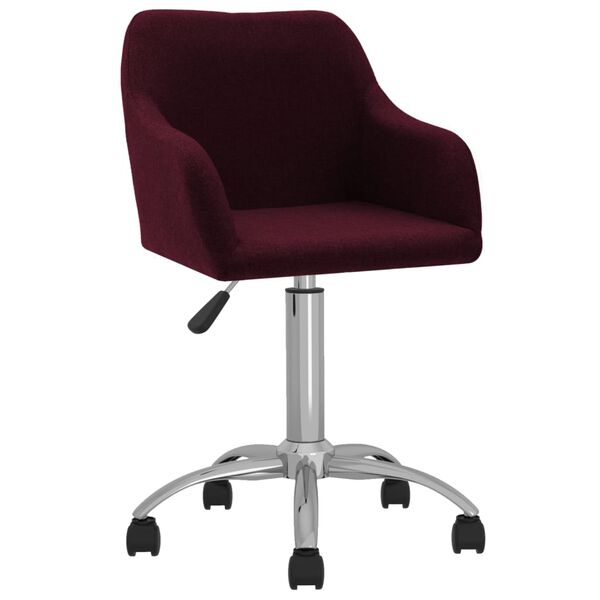 vidaXL Chaise pivotante de bureau Violet Tissu