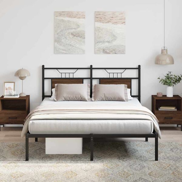 vidaXL Cadre de lit sans matelas ch&ecirc;ne marron 150x200 cm