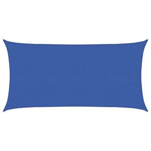 vidaXL Voile d'ombre 2 x 6 m HDPE Rectangulaire Bleu