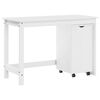 vidaXL Ensemble bureau et armoire 2 pc Blanc Bois de pin massif