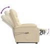 vidaXL Fauteuil de massage Cr&egrave;me Tissu